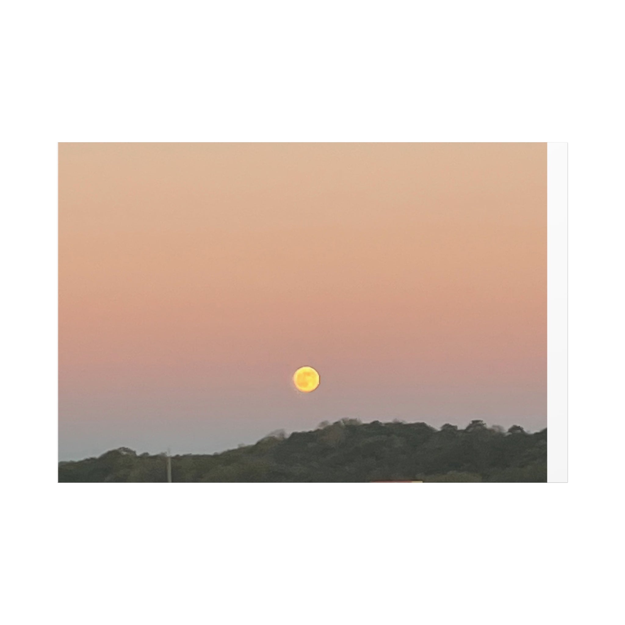 Moonrise Sunset Canvas Print | Pastel Sky Landscape Wall Art | A‑G Originals Photography