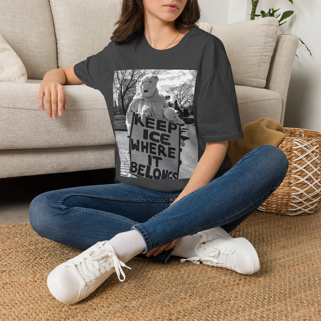 Keep ICE Where It Belongs — Polar Bear Protest Tee