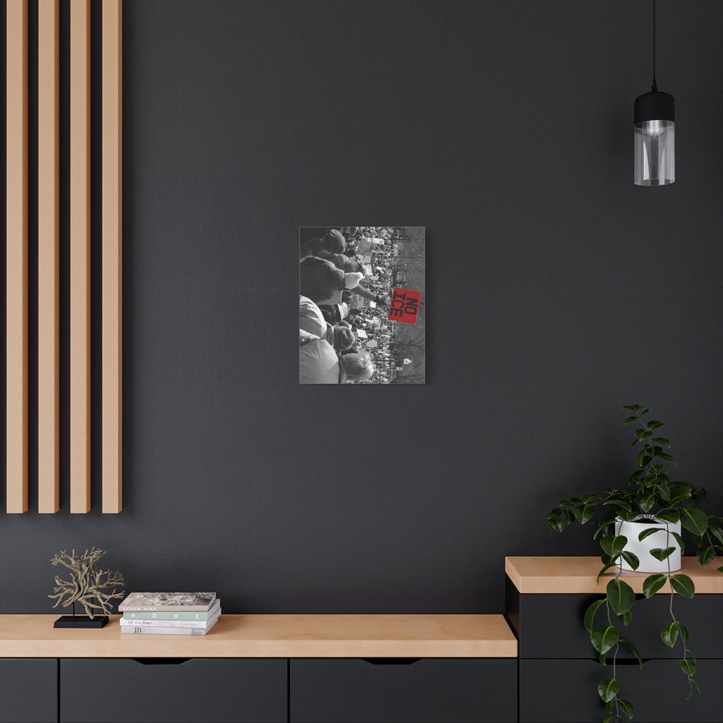 NO ICE Rising Above the Crowd — Matte Humanitarian Canvas