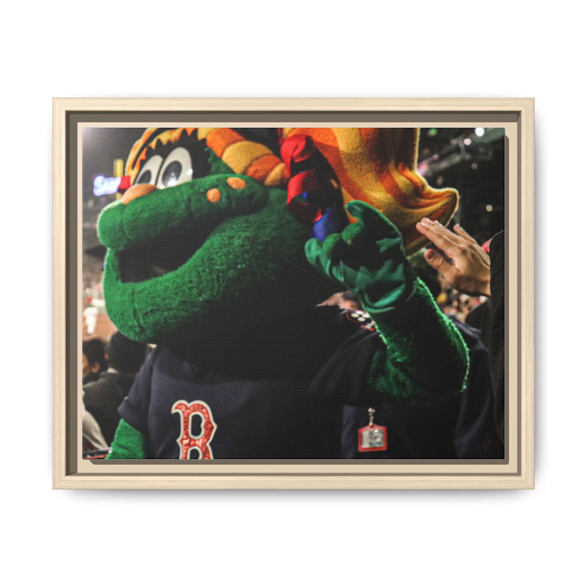 Tessie Boston Mascot Framed Matte Canvas Wall Art
