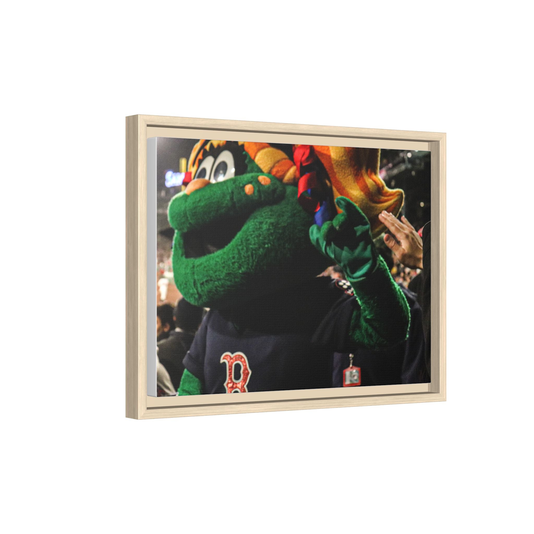 Tessie Boston Mascot Framed Matte Canvas Wall Art