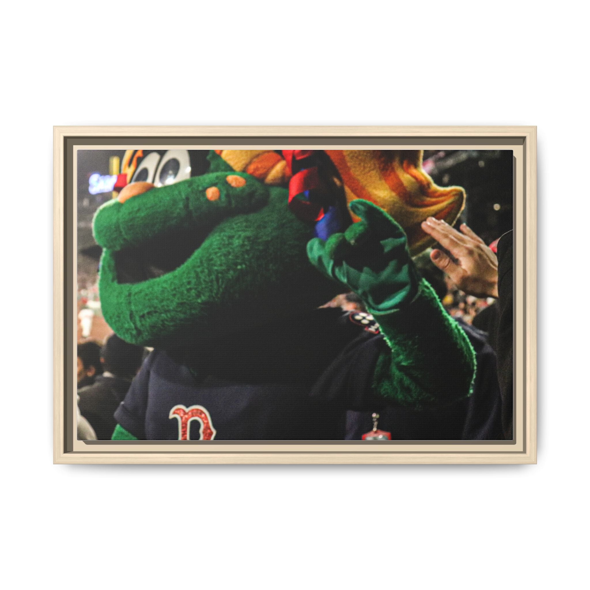 Tessie Boston Mascot Framed Matte Canvas Wall Art
