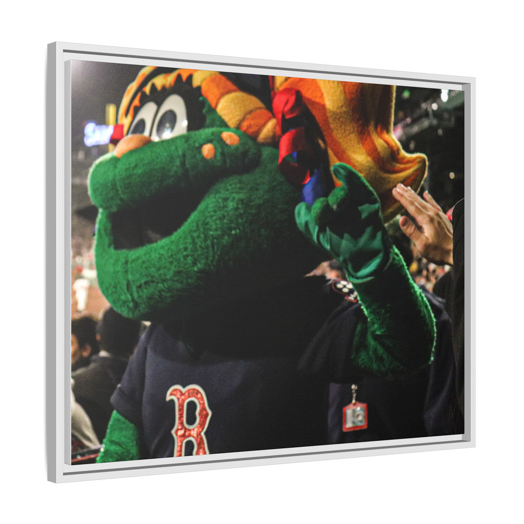 Tessie Boston Mascot Framed Matte Canvas Wall Art