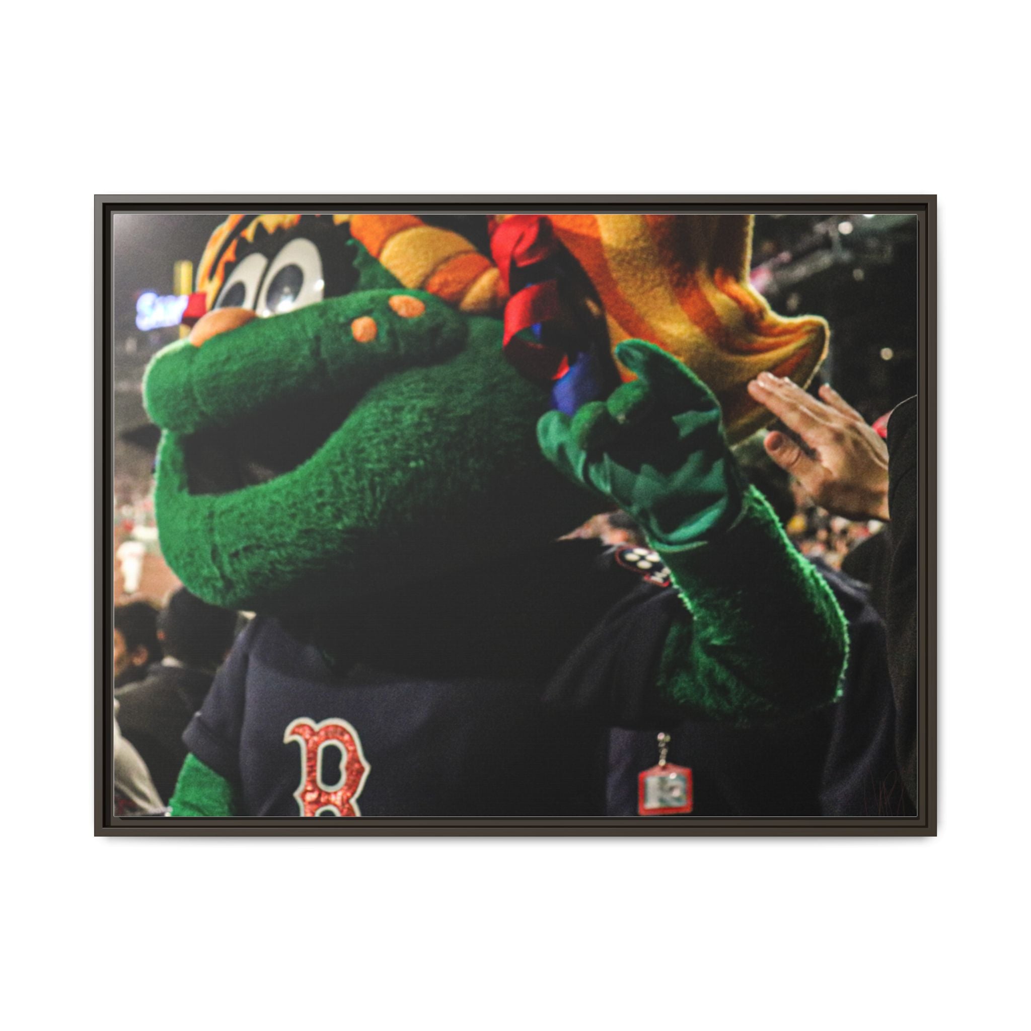 Tessie Boston Mascot Framed Matte Canvas Wall Art