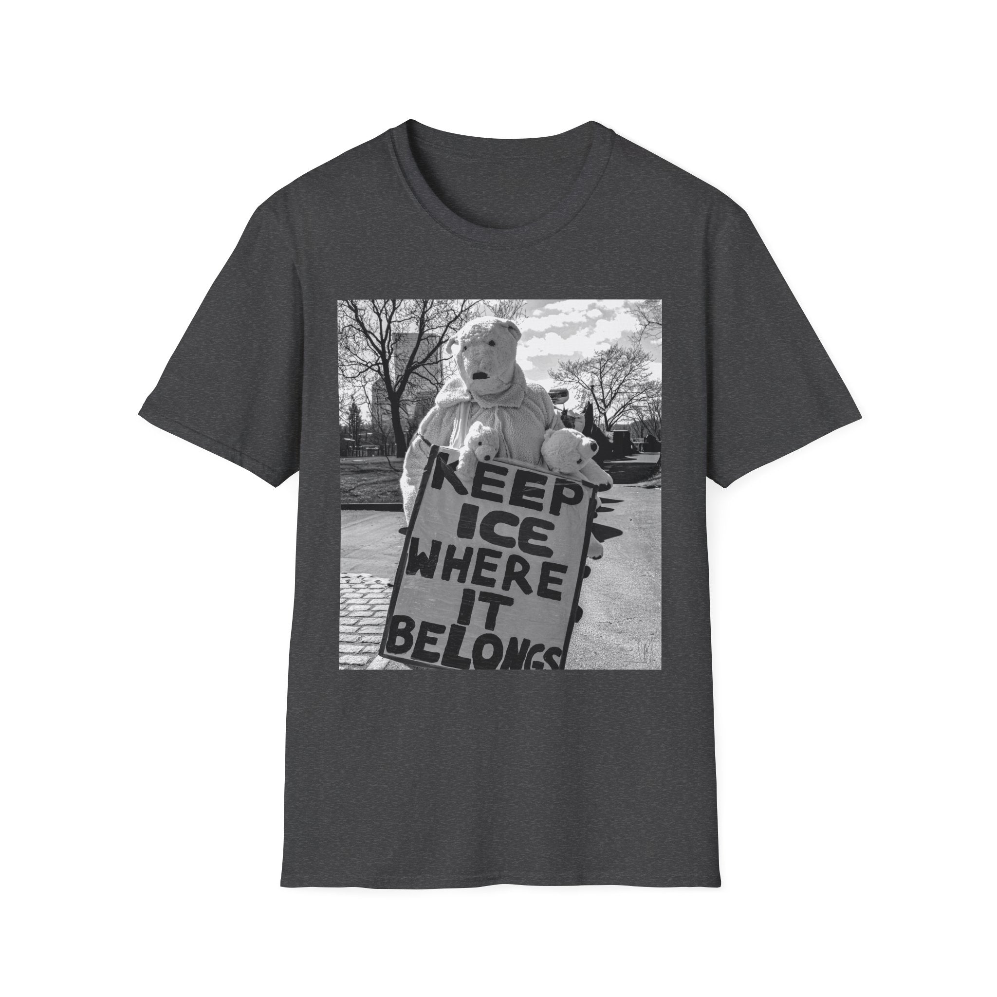 Keep ICE Where It Belongs — Polar Bear Protest Tee