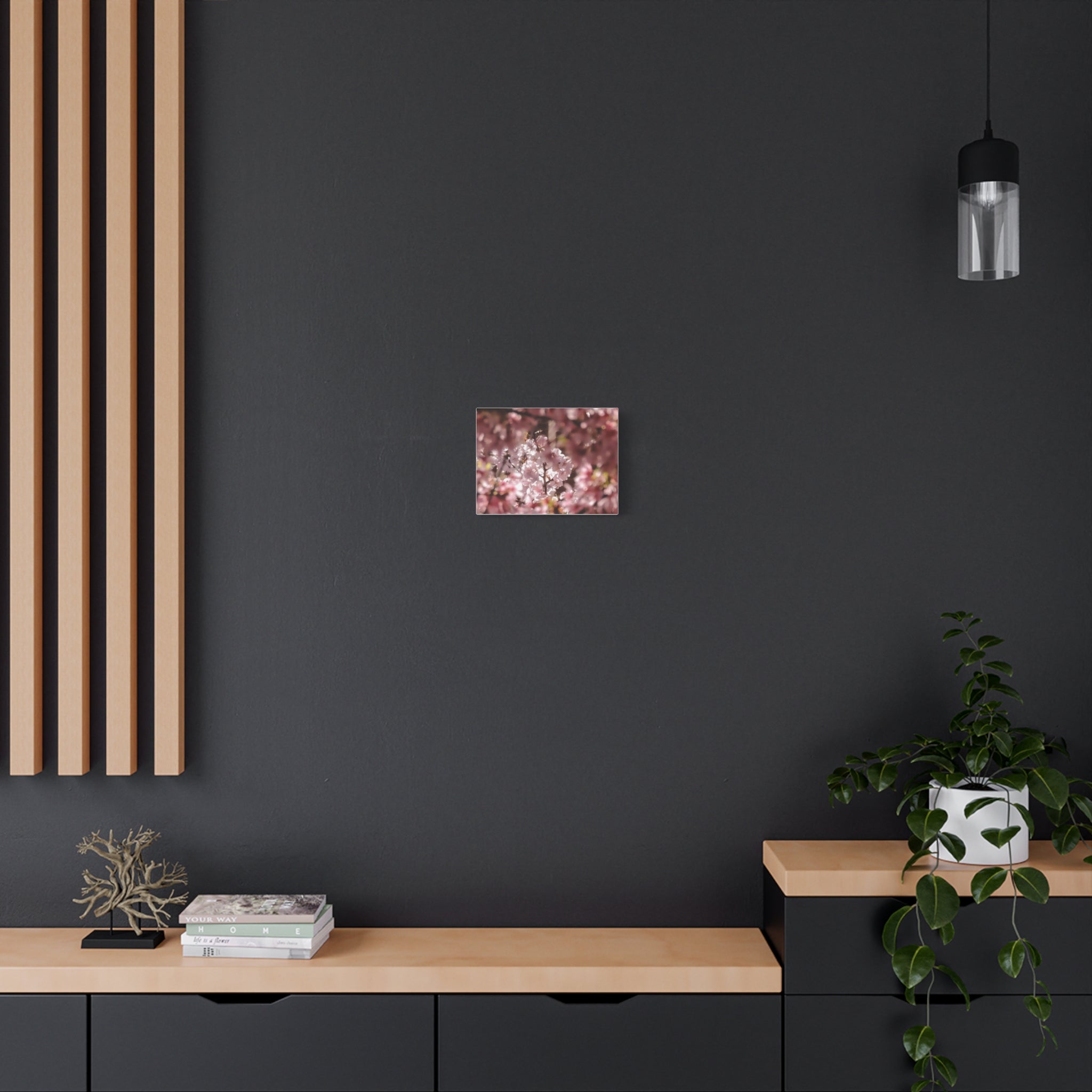 Blush Cherry Blossom Matte Canvas Print — Spring Floral Wall Art (Stretched 1.25")