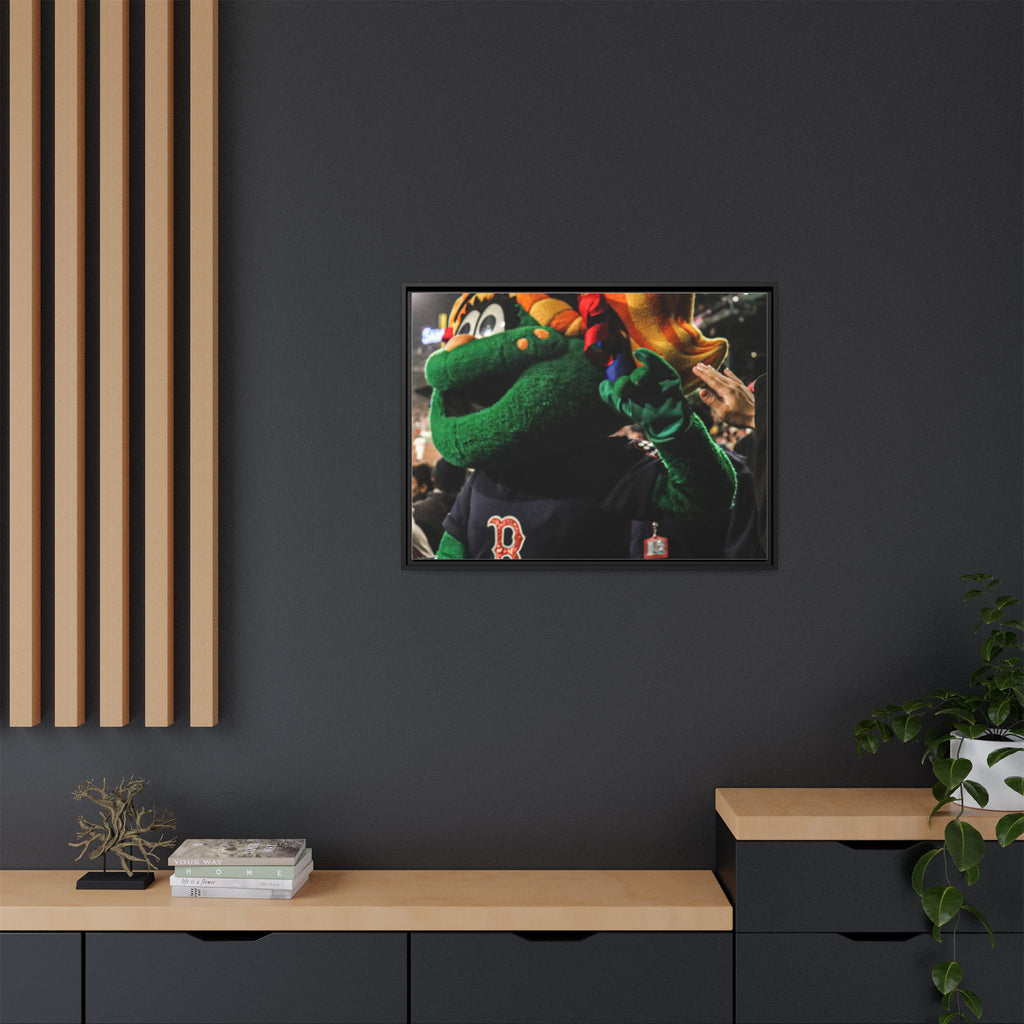 Tessie Boston Mascot Framed Matte Canvas Wall Art