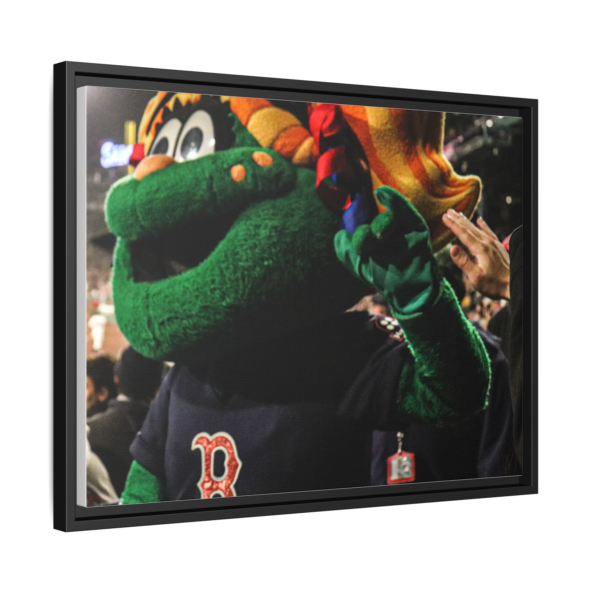 Tessie Boston Mascot Framed Matte Canvas Wall Art