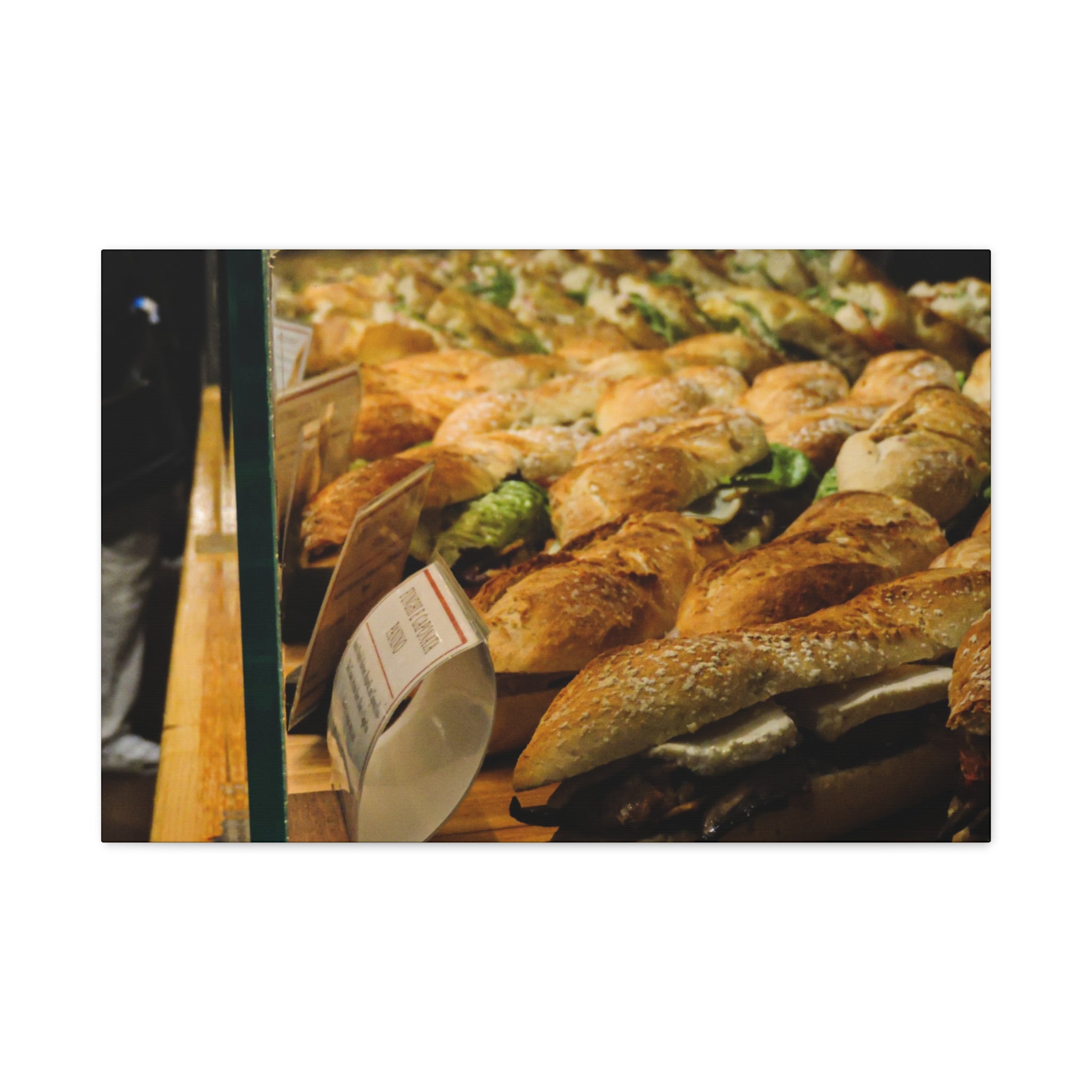 Bakery Sandwiches Canvas Print | Boston Gourmet Market Wall Art | A‑G Originals