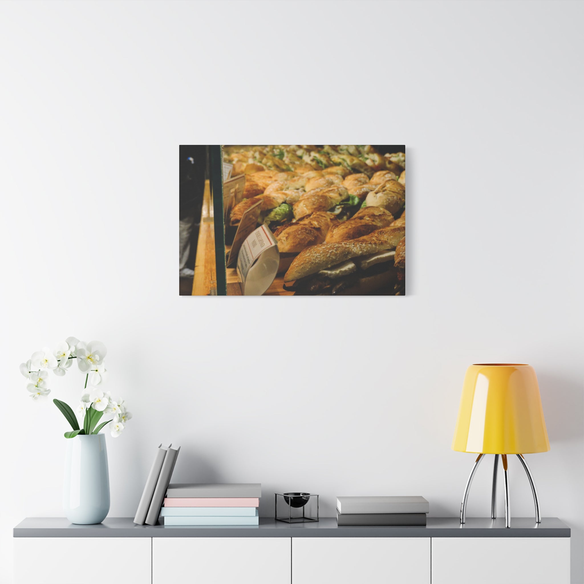Bakery Sandwiches Matte Canvas Print — Gourmet Market Wall Art