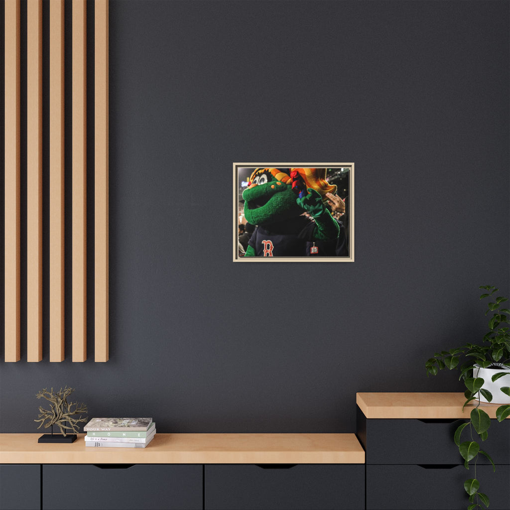 Tessie Boston Mascot Framed Matte Canvas Wall Art
