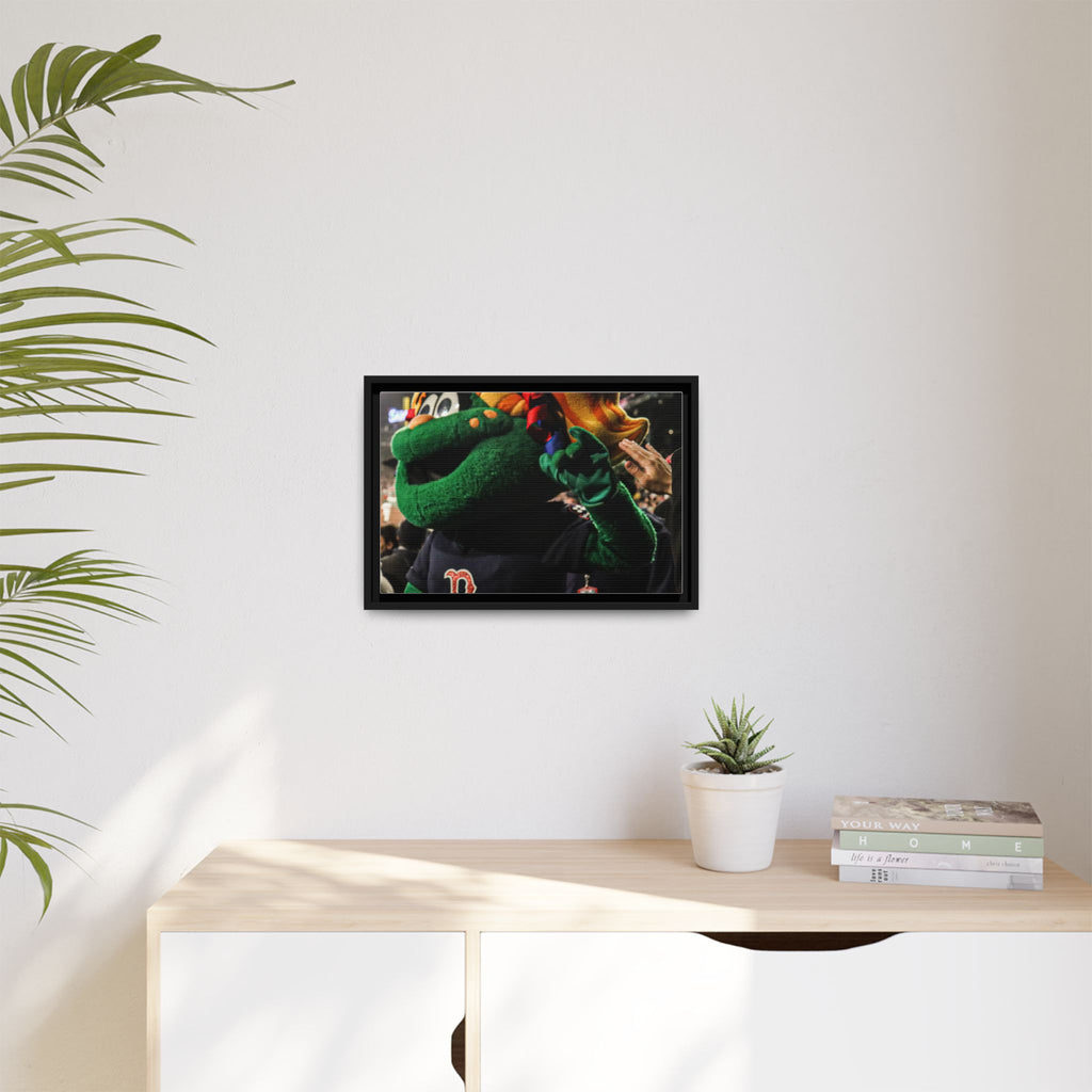 Tessie Boston Mascot Framed Matte Canvas Wall Art