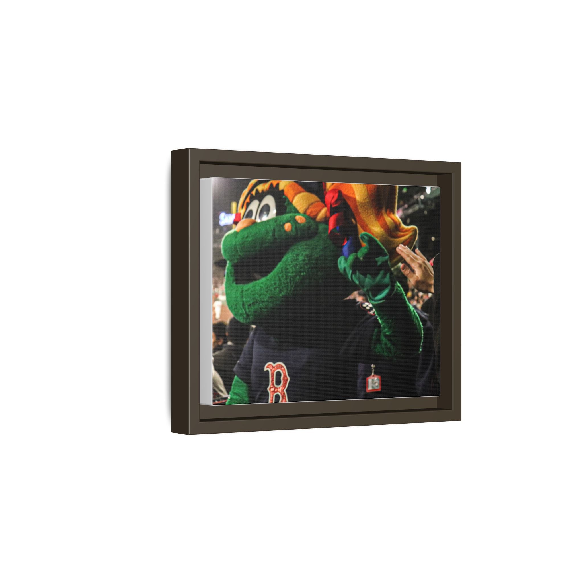Tessie Boston Mascot Framed Matte Canvas Wall Art