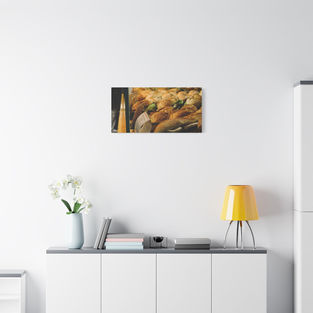 Bakery Sandwiches Matte Canvas Print — Gourmet Market Wall Art