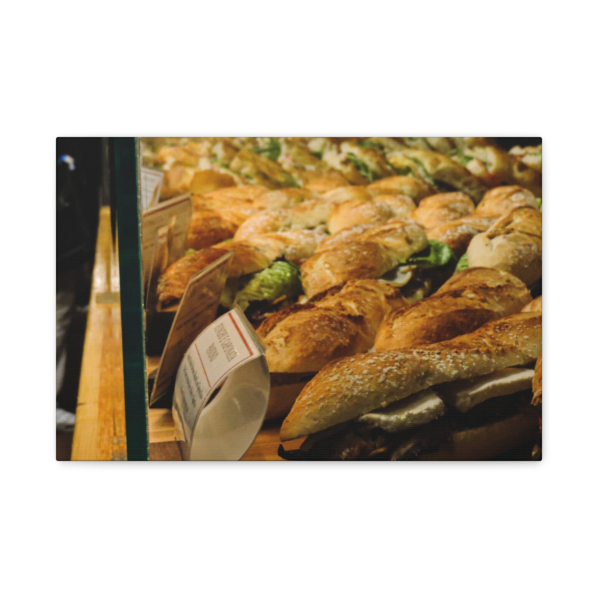 Bakery Sandwiches Canvas Print | Boston Gourmet Market Wall Art | A‑G Originals