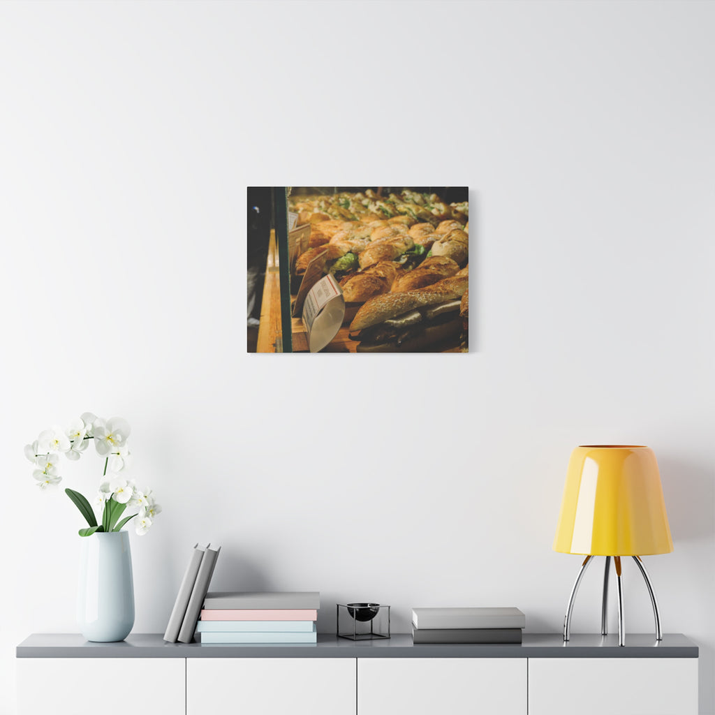 Bakery Sandwiches Matte Canvas Print — Gourmet Market Wall Art