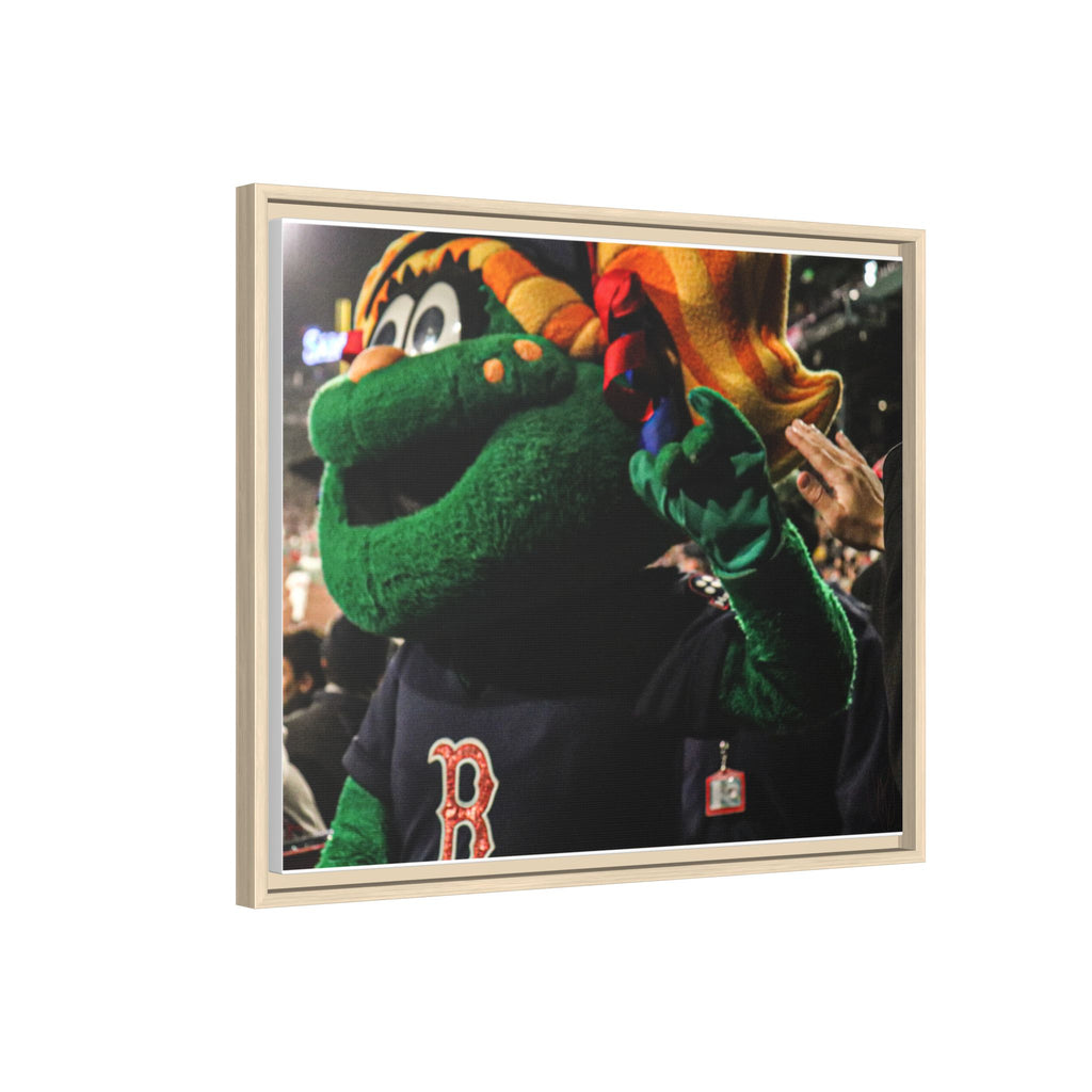 Tessie Boston Mascot Framed Matte Canvas Wall Art