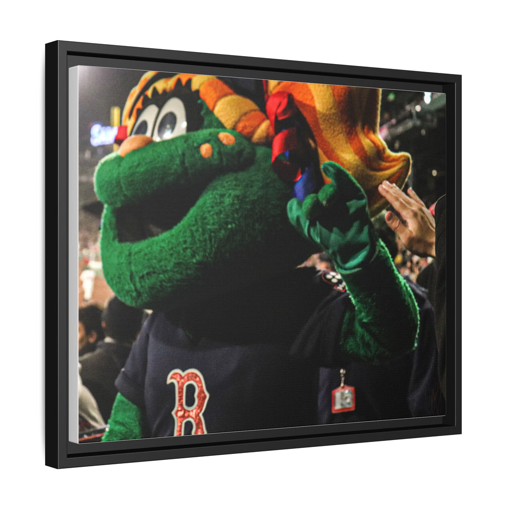 Tessie Boston Mascot Framed Matte Canvas Wall Art
