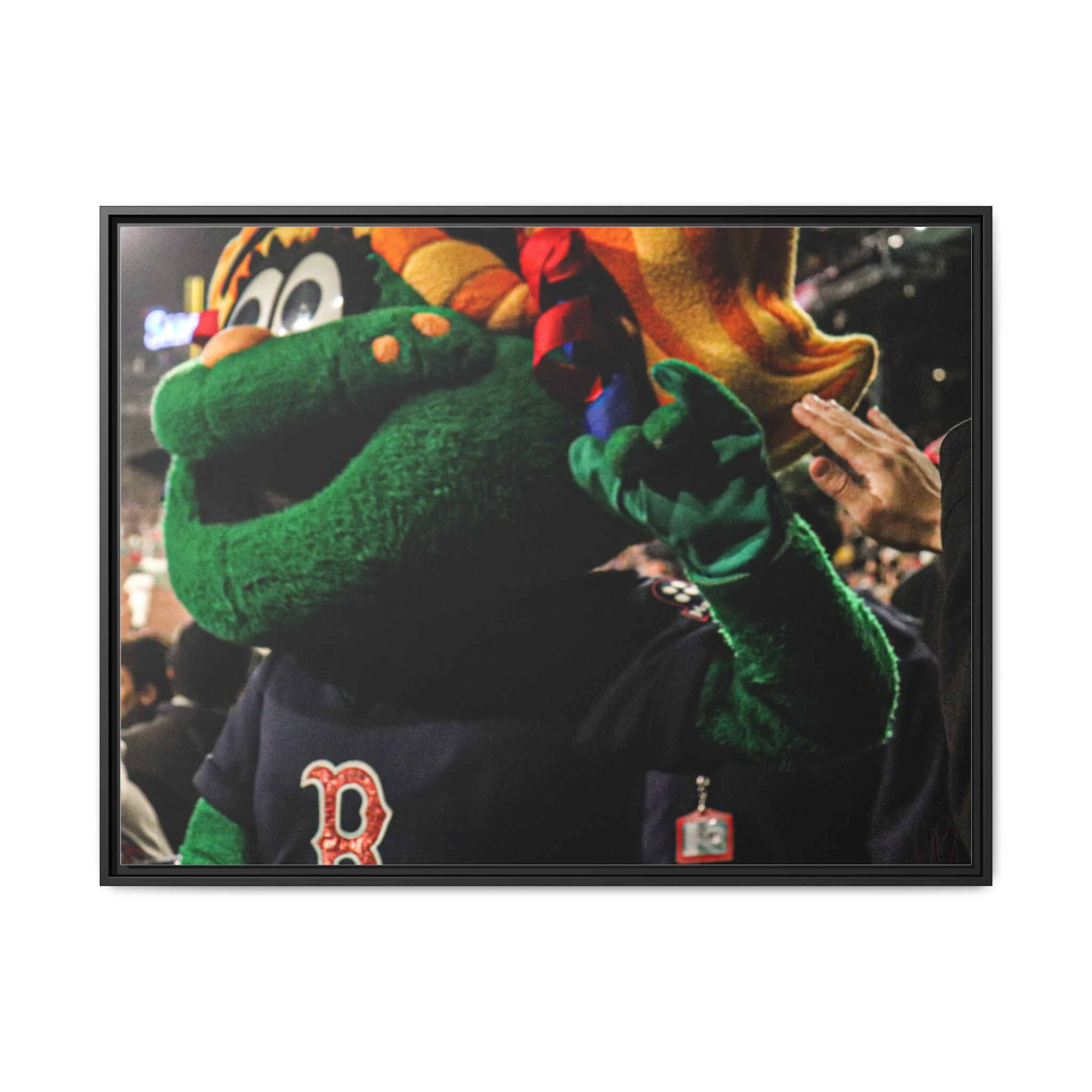 Tessie Boston Mascot Framed Matte Canvas Wall Art