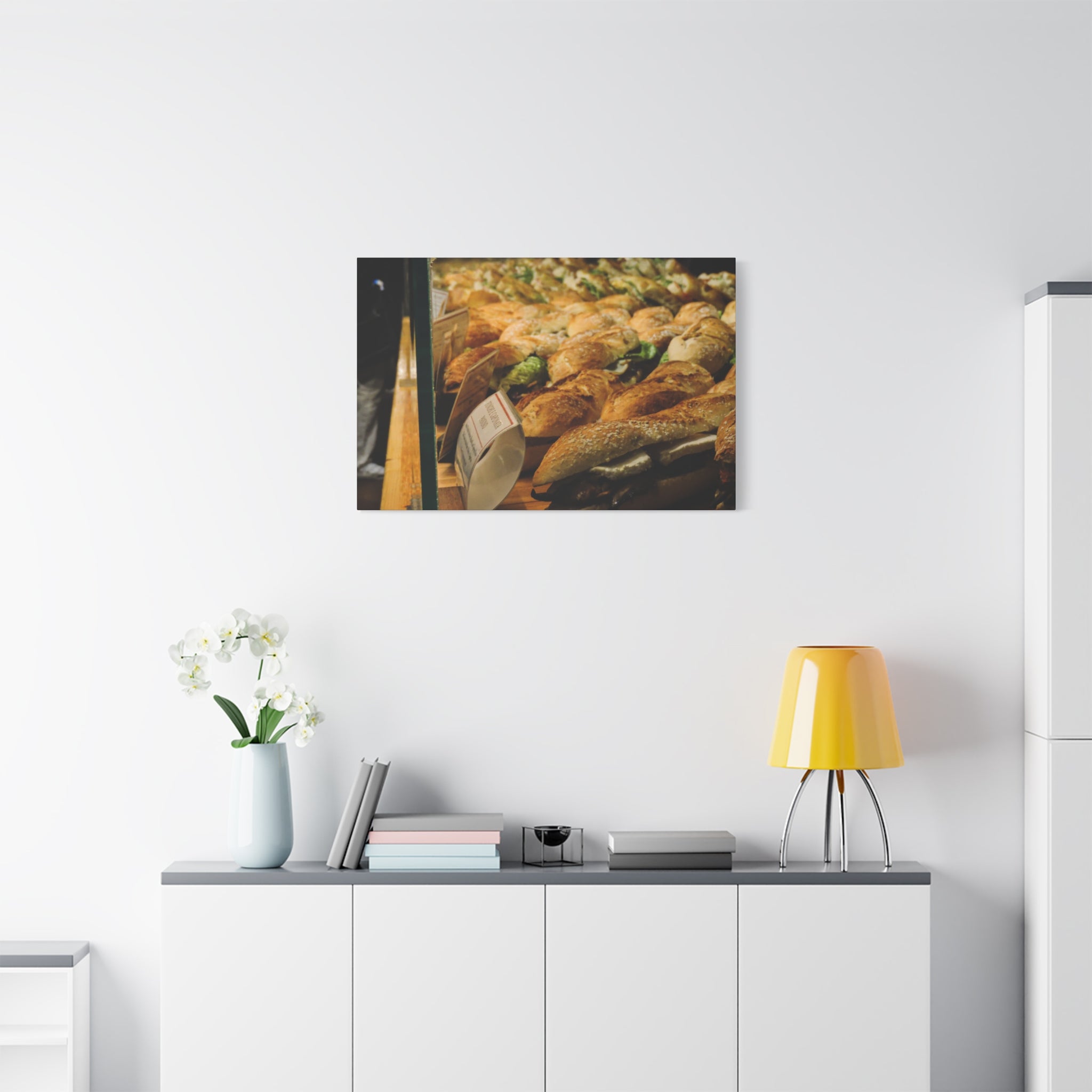 Bakery Sandwiches Matte Canvas Print — Gourmet Market Wall Art