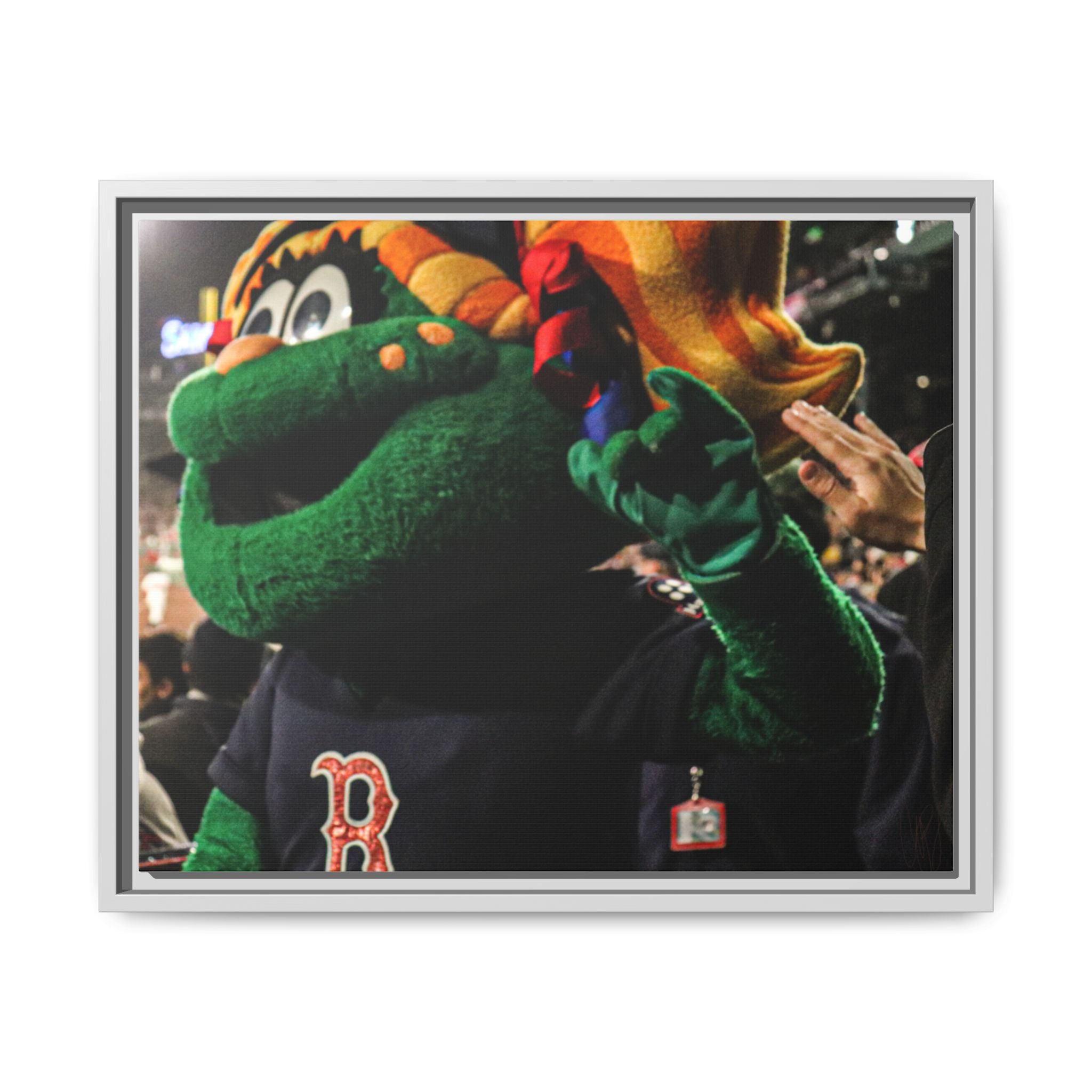 Tessie Boston Mascot Framed Matte Canvas Wall Art