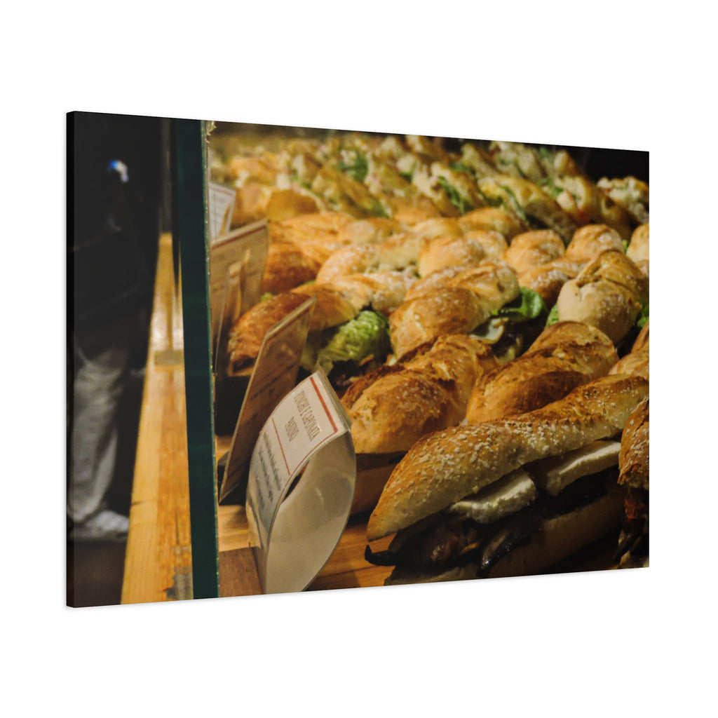 Bakery Sandwiches Matte Canvas Print — Gourmet Market Wall Art