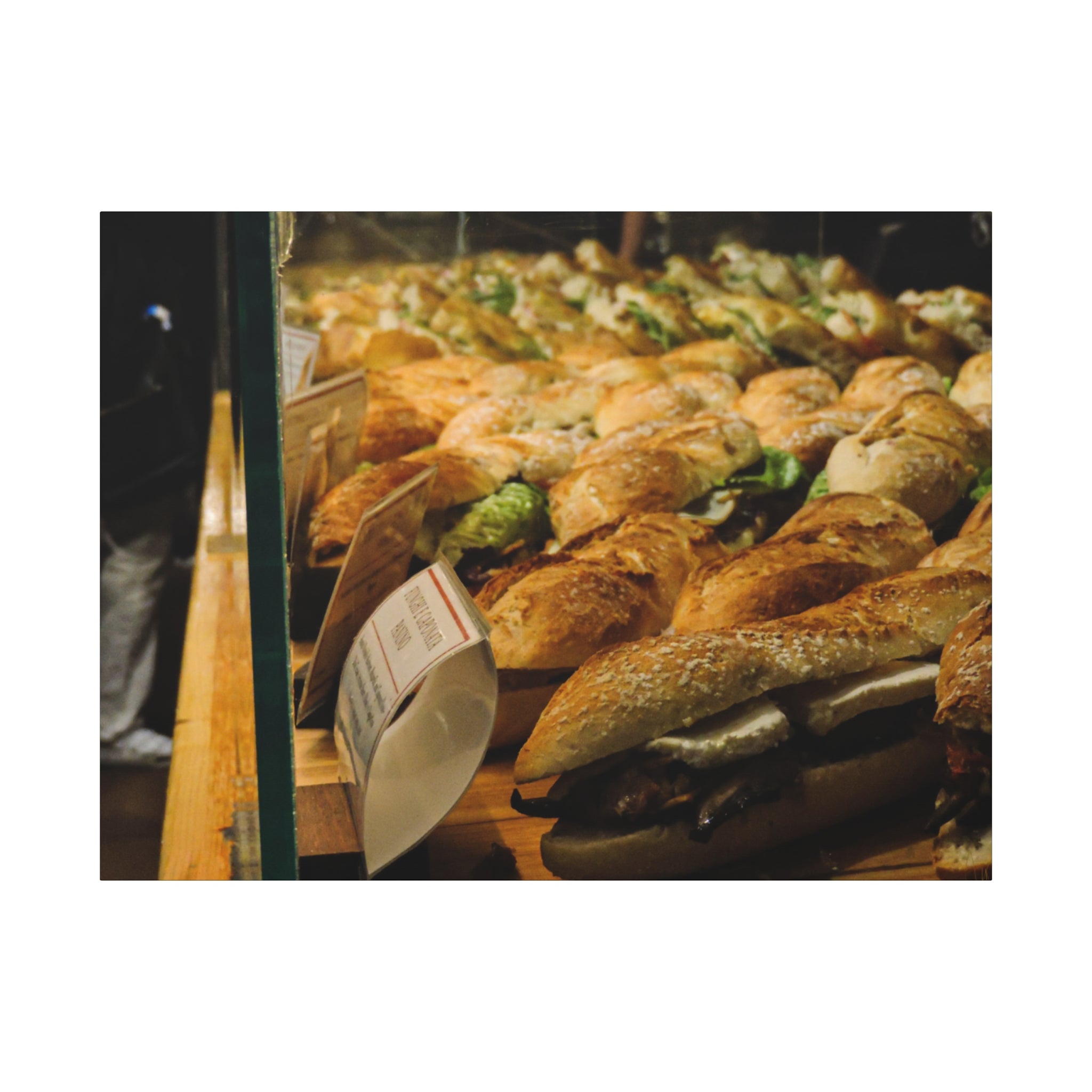 Bakery Sandwiches Canvas Print | Boston Gourmet Market Wall Art | A‑G Originals