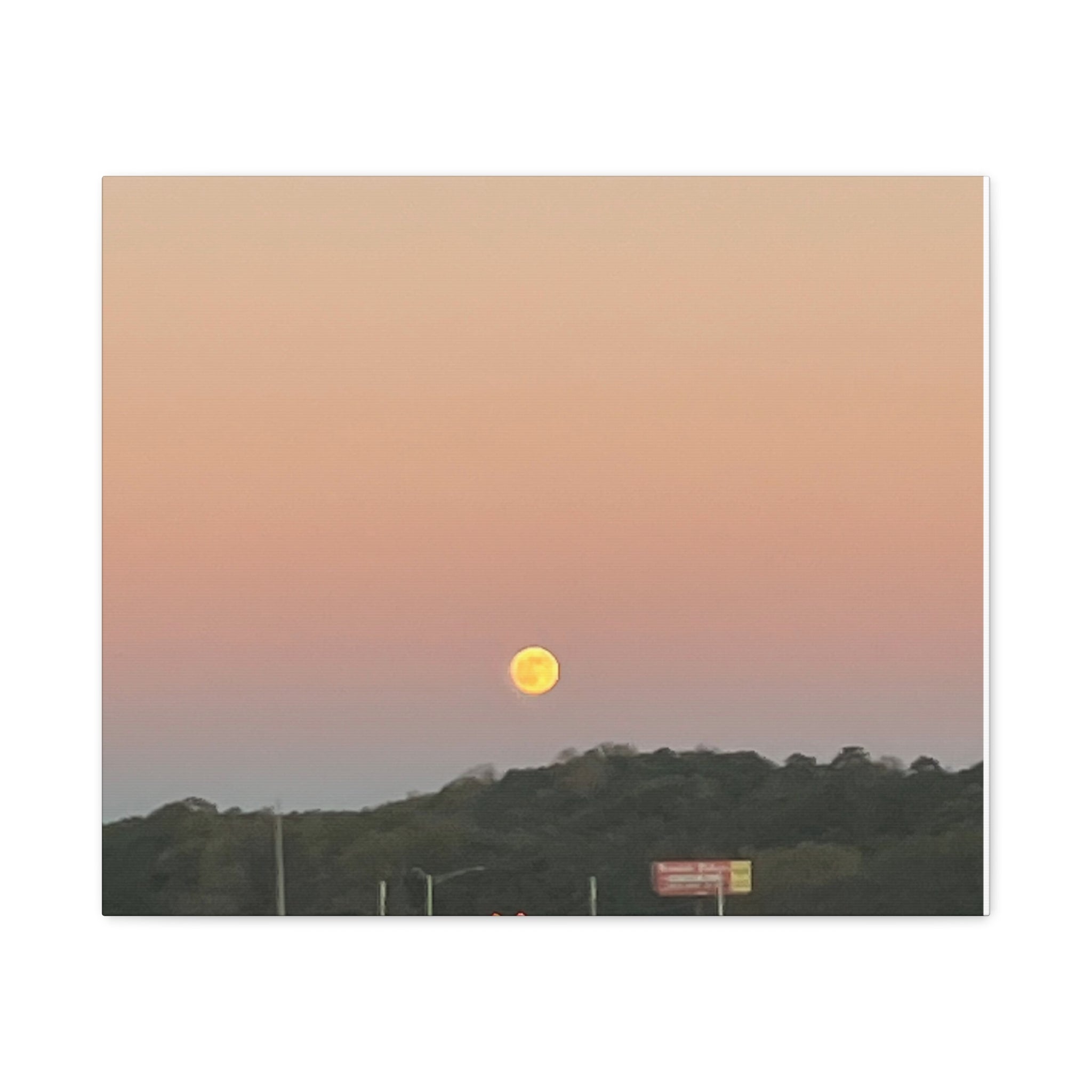 Moonrise Sunset Canvas Print | Pastel Sky Landscape Wall Art | A‑G Originals Photography