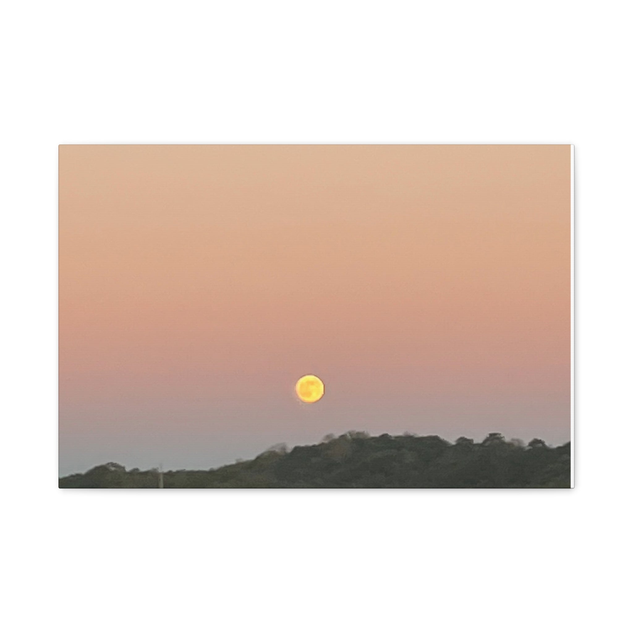 Moonrise Sunset Canvas Print | Pastel Sky Landscape Wall Art | A‑G Originals Photography