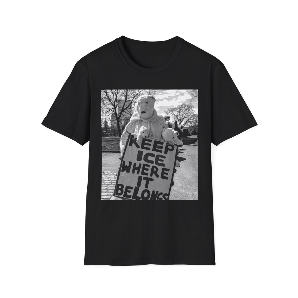 Keep ICE Where It Belongs — Polar Bear Protest Tee