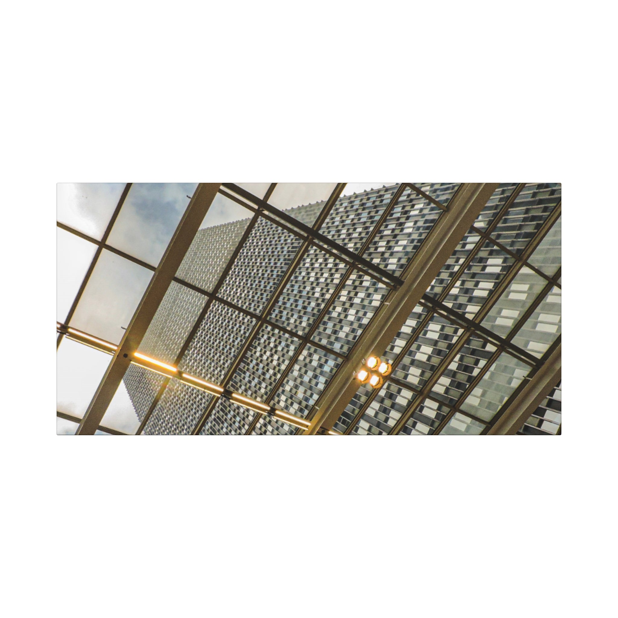 Modern Architecture Canvas Print | Glass Atrium & Skyscraper Wall Art | A‑G Originals