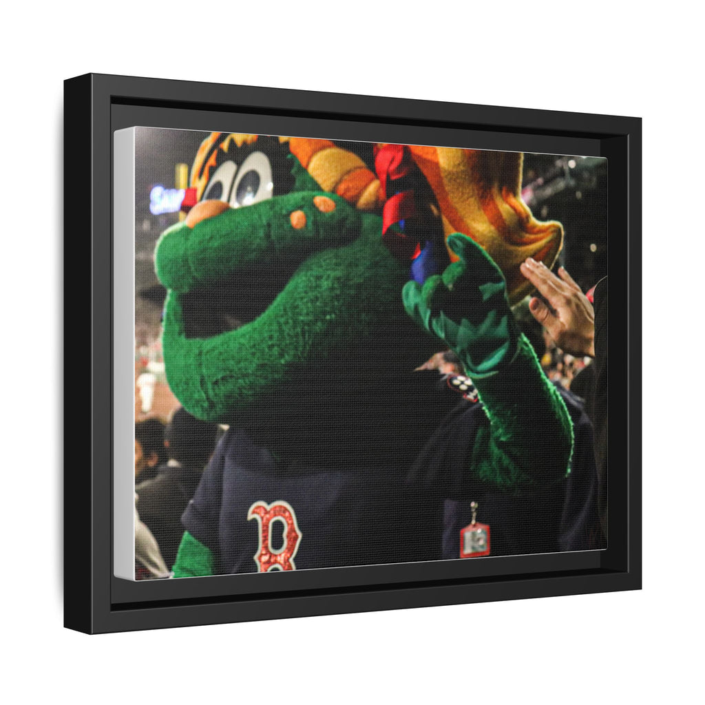 Tessie Boston Mascot Framed Matte Canvas Wall Art
