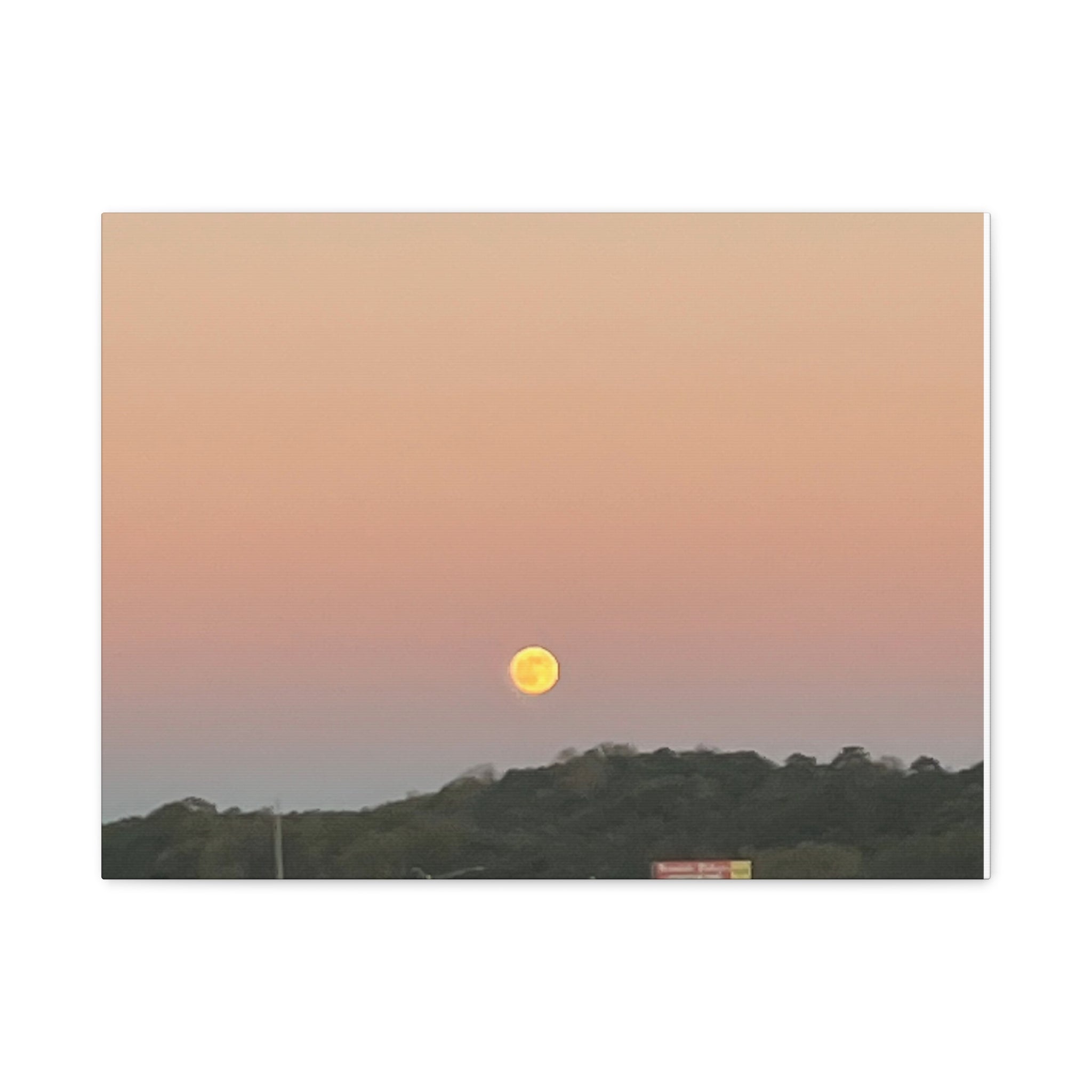 Moonrise Sunset Canvas Print | Pastel Sky Landscape Wall Art | A‑G Originals Photography