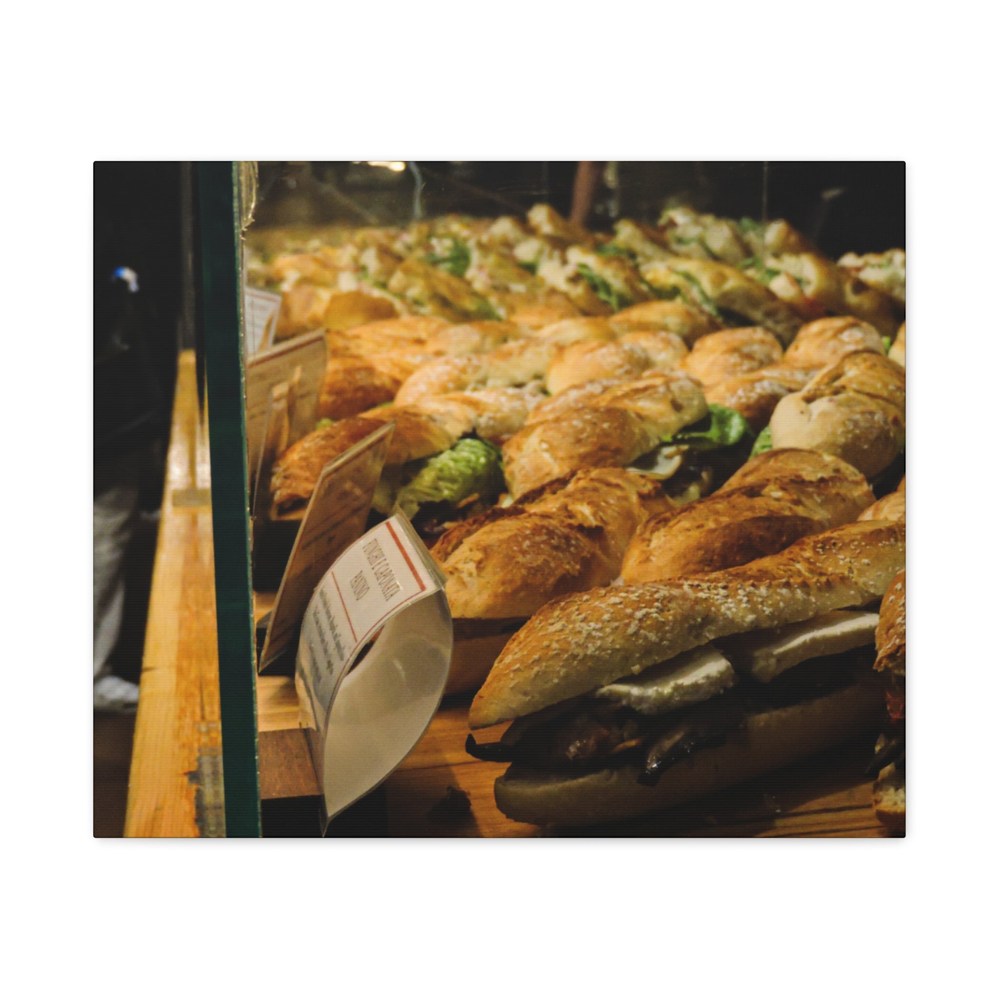 Bakery Sandwiches Canvas Print | Boston Gourmet Market Wall Art | A‑G Originals