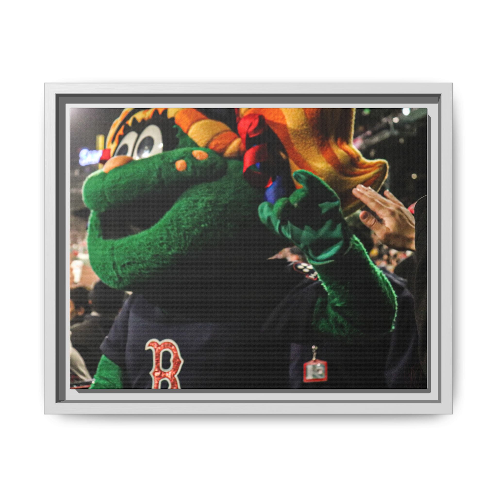 Tessie Boston Mascot Framed Matte Canvas Wall Art