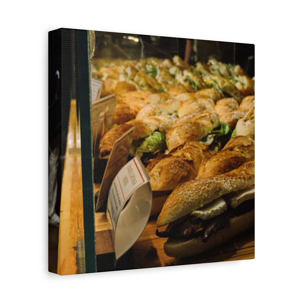 Bakery Sandwiches Matte Canvas Print — Gourmet Market Wall Art