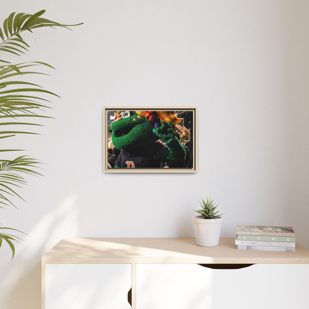 Tessie Boston Mascot Framed Matte Canvas Wall Art
