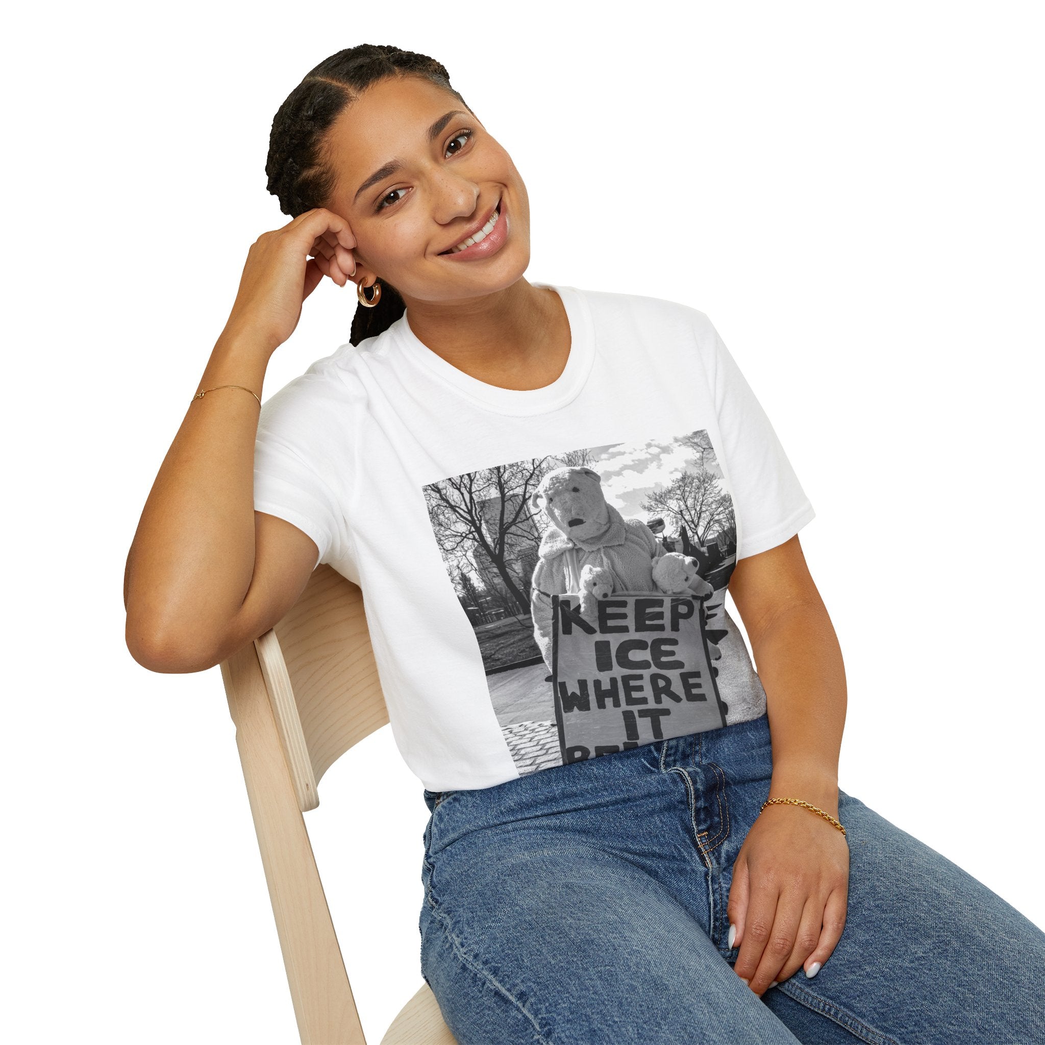 Keep ICE Where It Belongs — Polar Bear Protest Tee