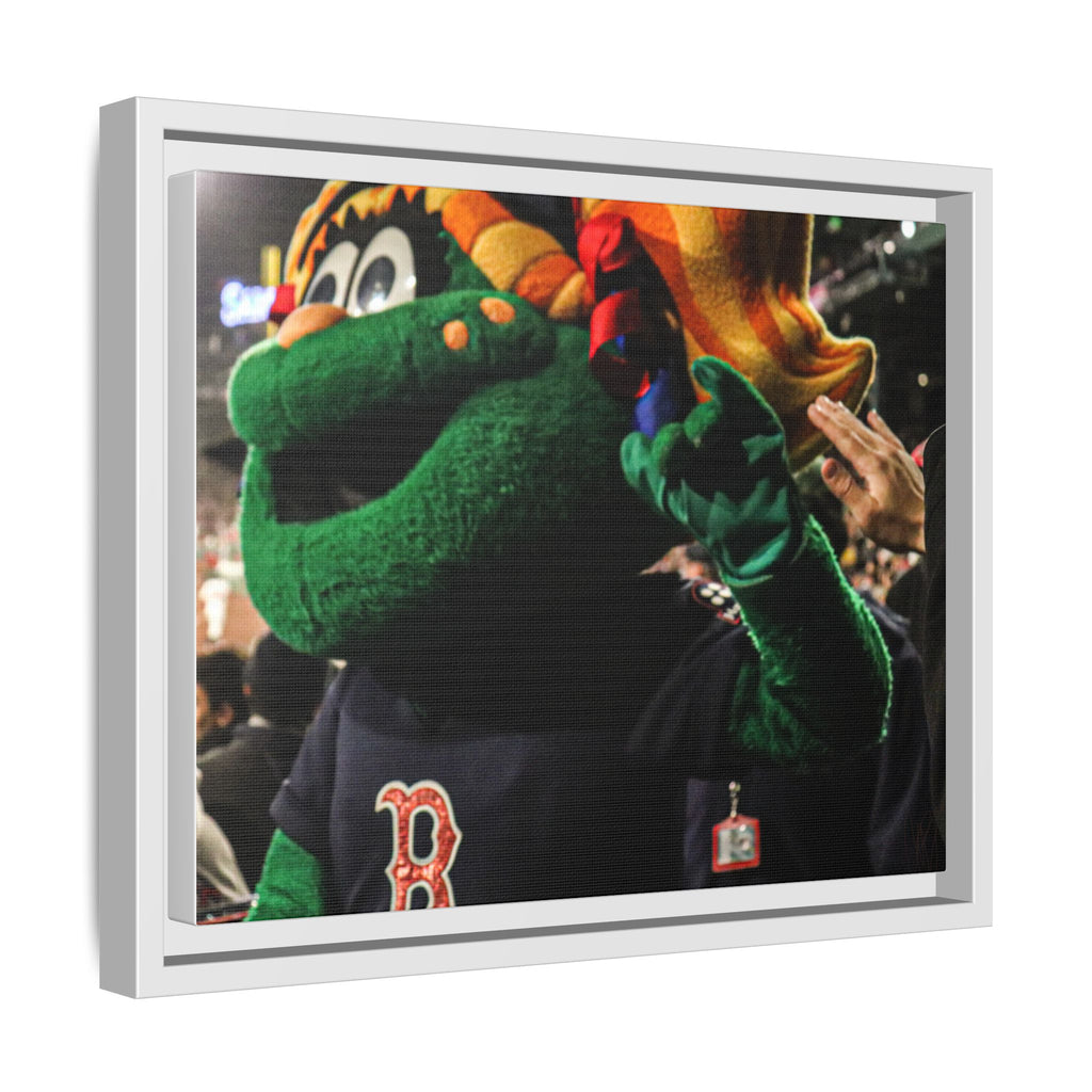 Tessie Boston Mascot Framed Matte Canvas Wall Art