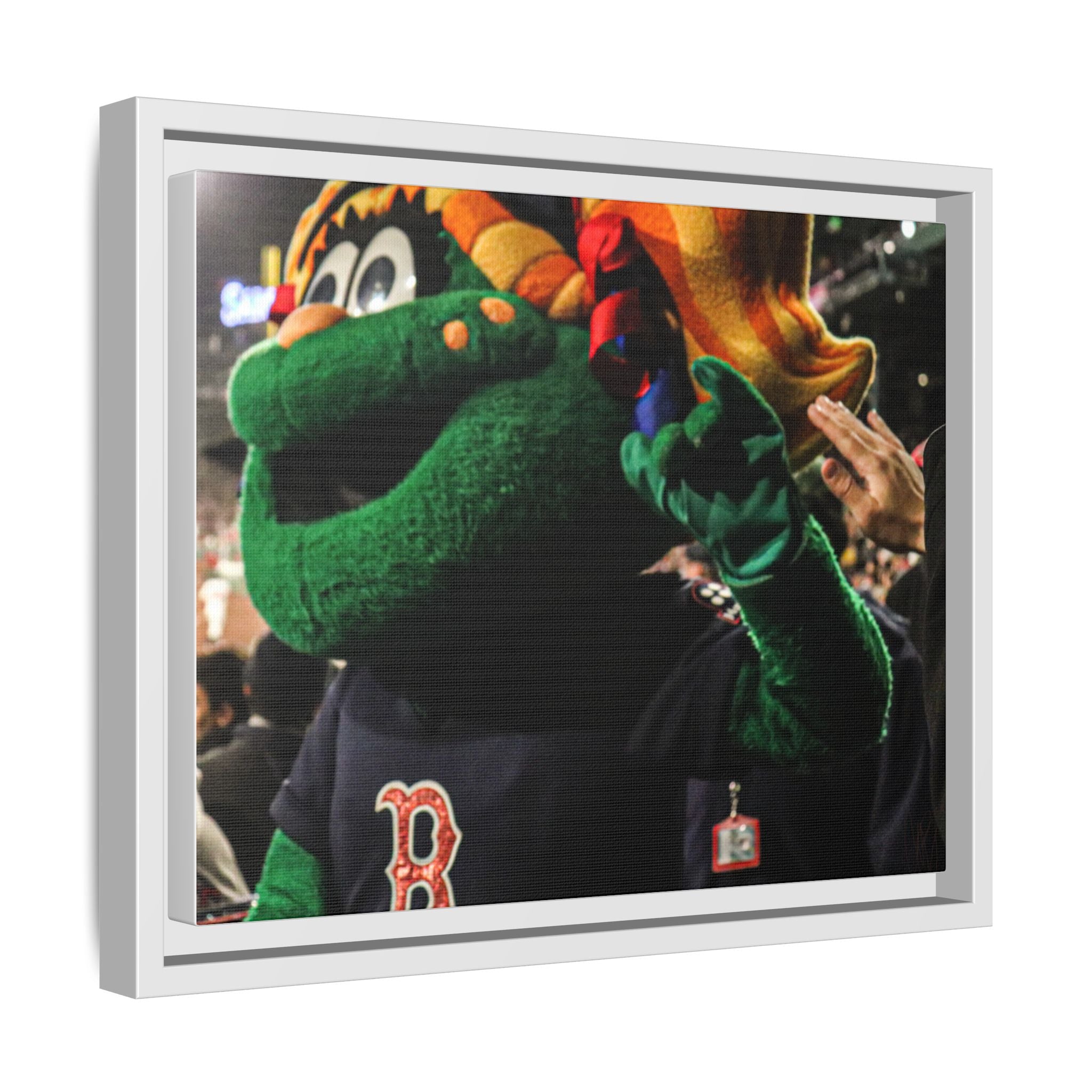Tessie Boston Mascot Framed Matte Canvas Wall Art