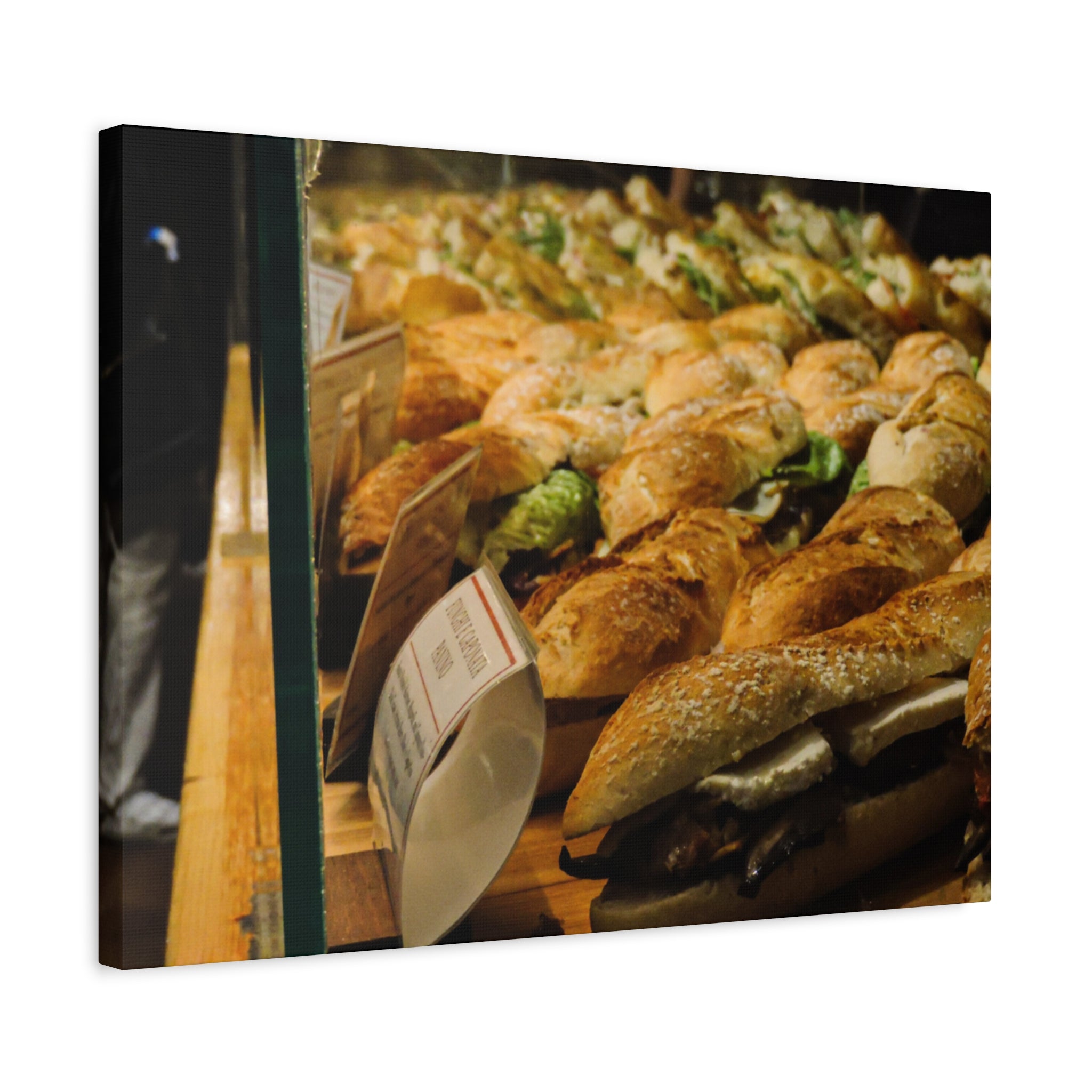 Bakery Sandwiches Matte Canvas Print — Gourmet Market Wall Art