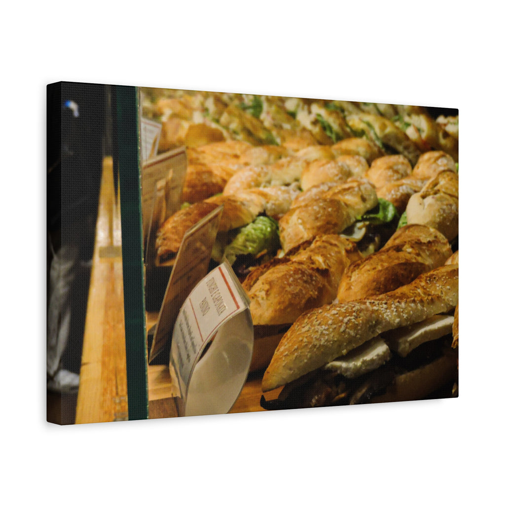 Bakery Sandwiches Matte Canvas Print — Gourmet Market Wall Art
