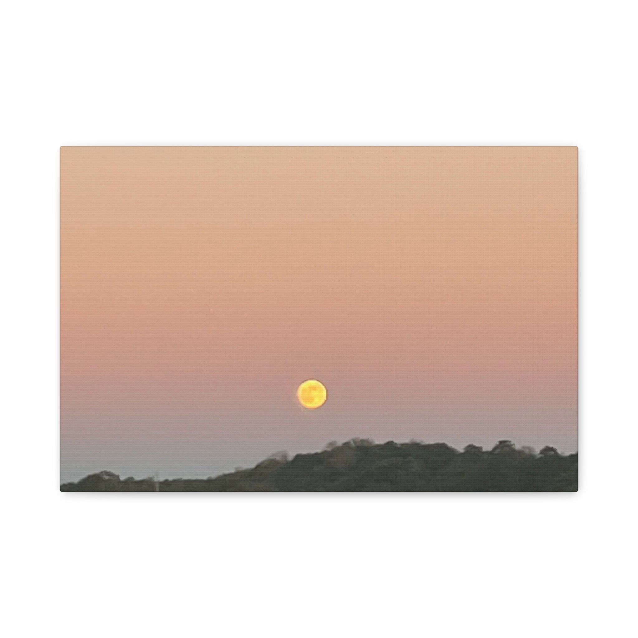 Moonrise Sunset Canvas Print | Pastel Sky Landscape Wall Art | A‑G Originals Photography