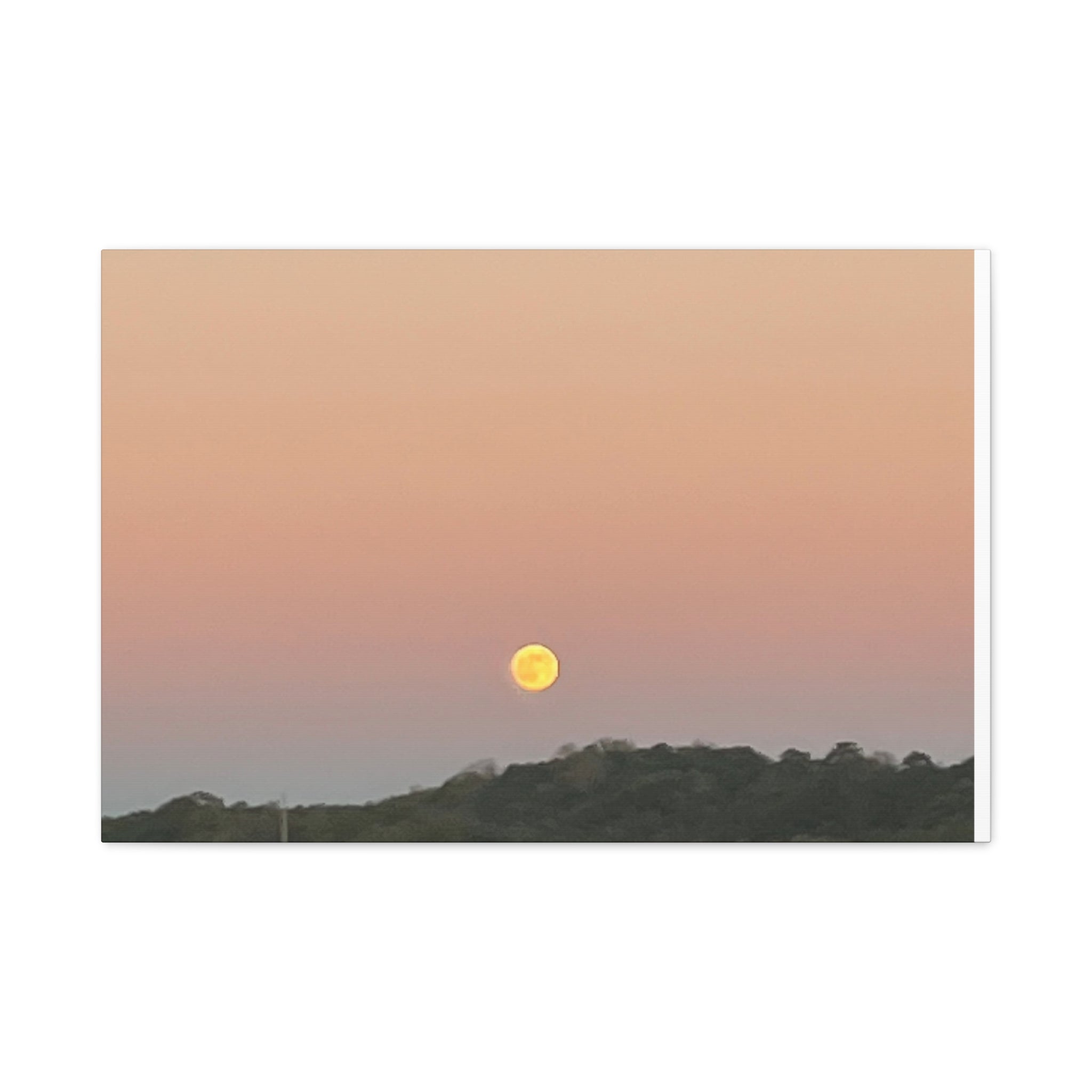 Moonrise Sunset Canvas Print | Pastel Sky Landscape Wall Art | A‑G Originals Photography