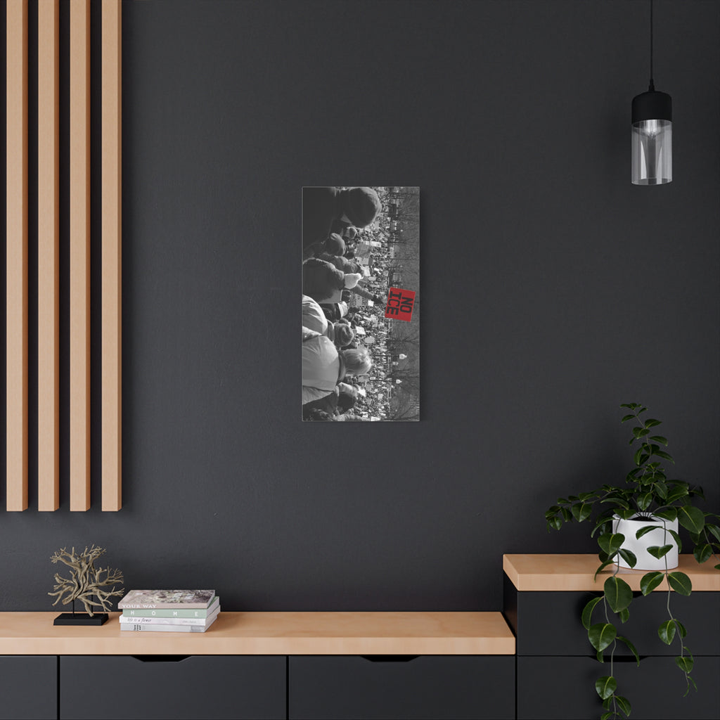 NO ICE Rising Above the Crowd — Matte Humanitarian Canvas