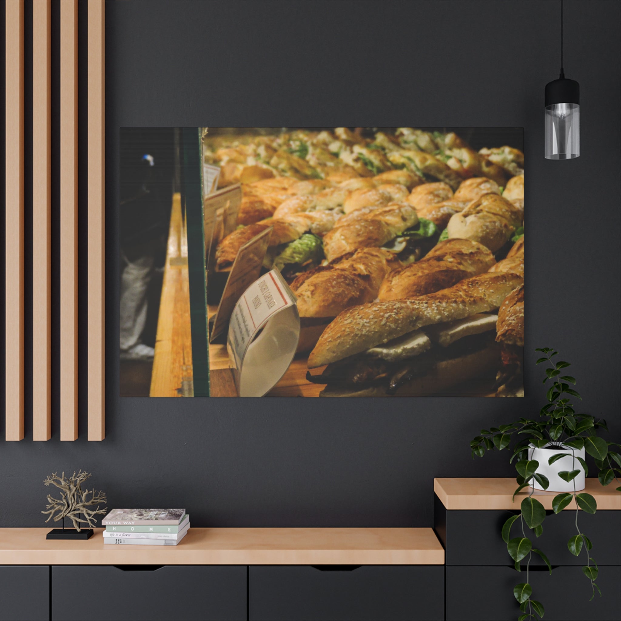 Bakery Sandwiches Matte Canvas Print — Gourmet Market Wall Art