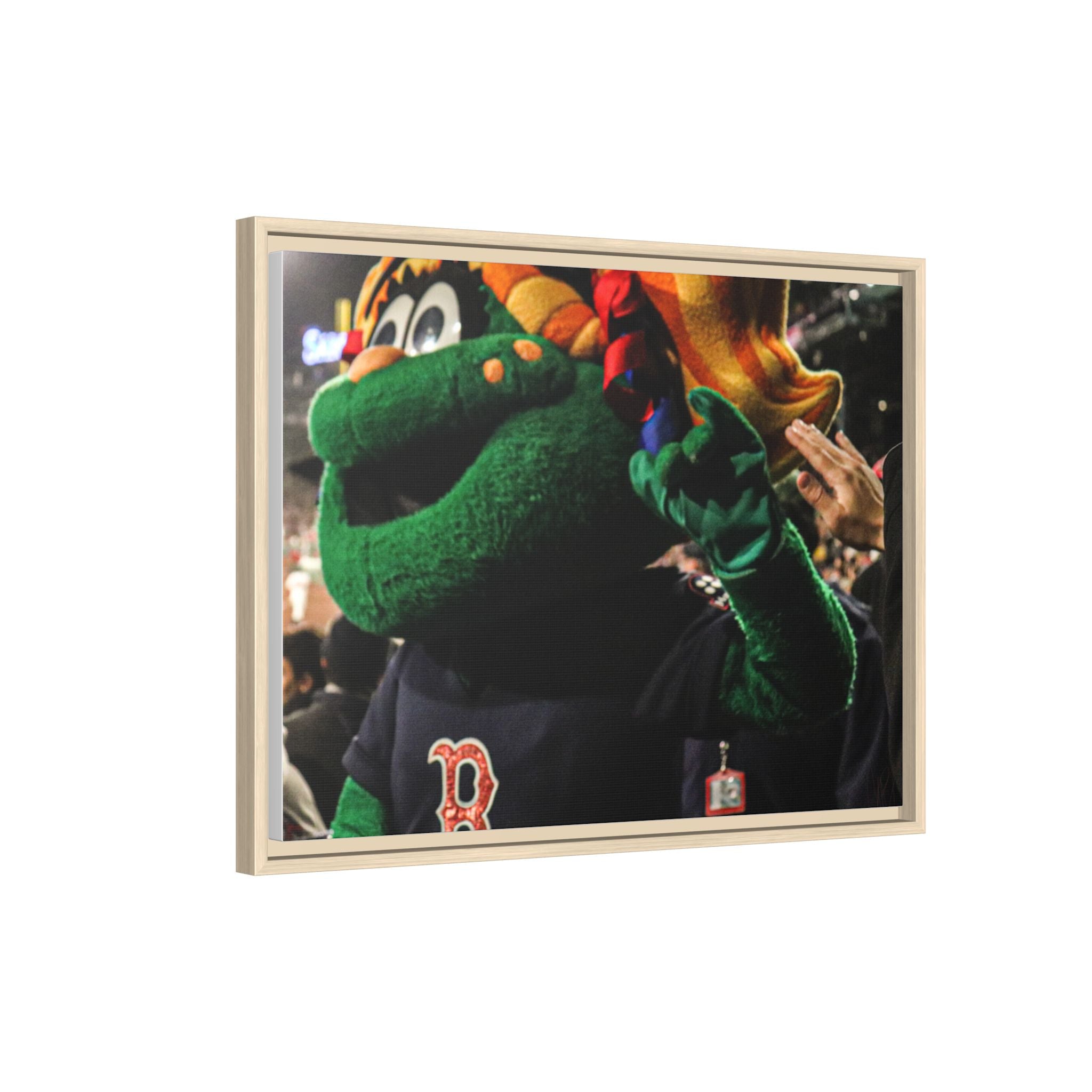 Tessie Boston Mascot Framed Matte Canvas Wall Art