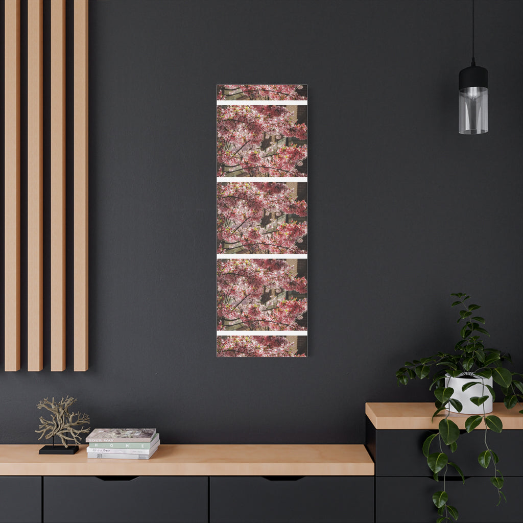 Pink Cherry Blossom Canvas Wall Art — Stretched Matte Floral Print