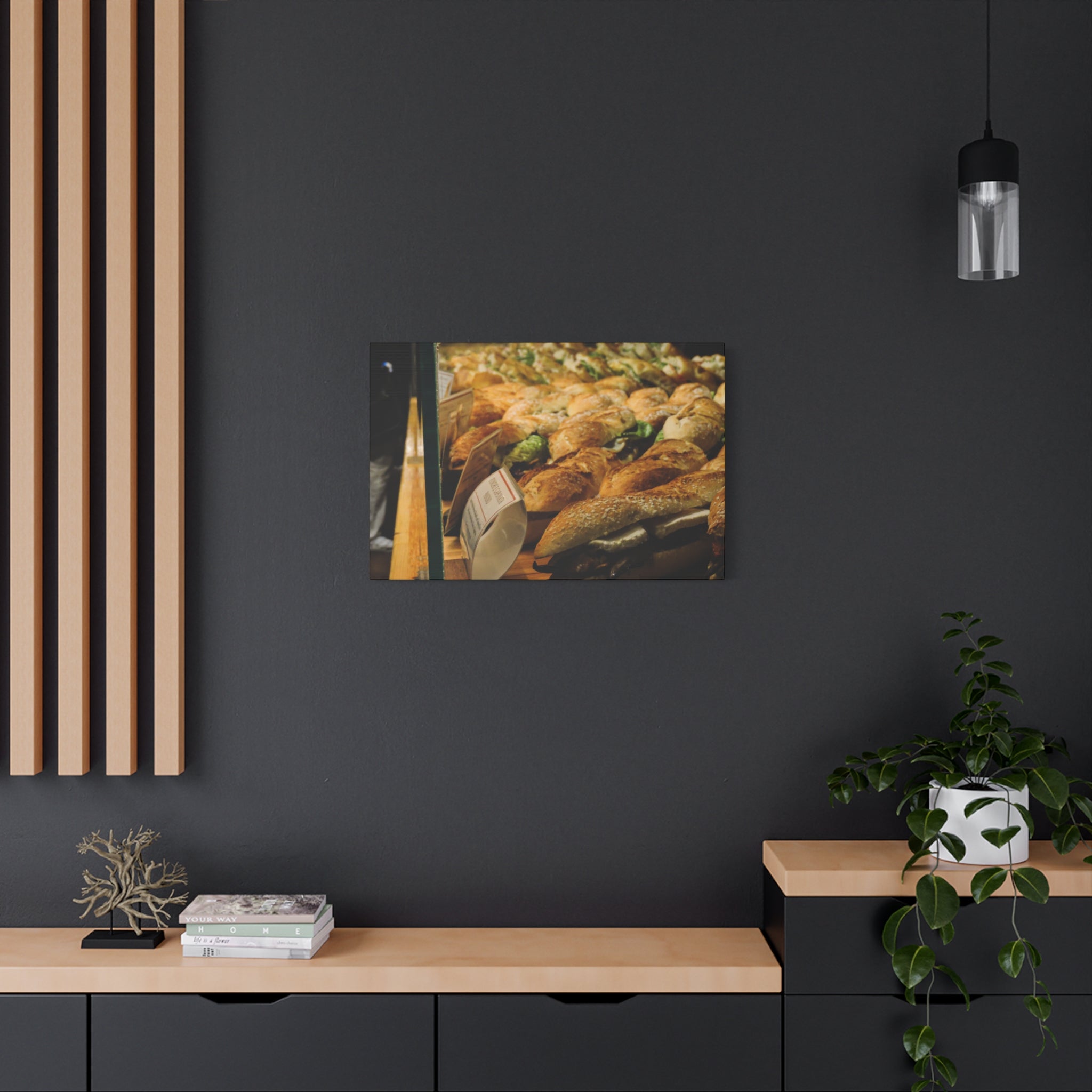 Bakery Sandwiches Matte Canvas Print — Gourmet Market Wall Art