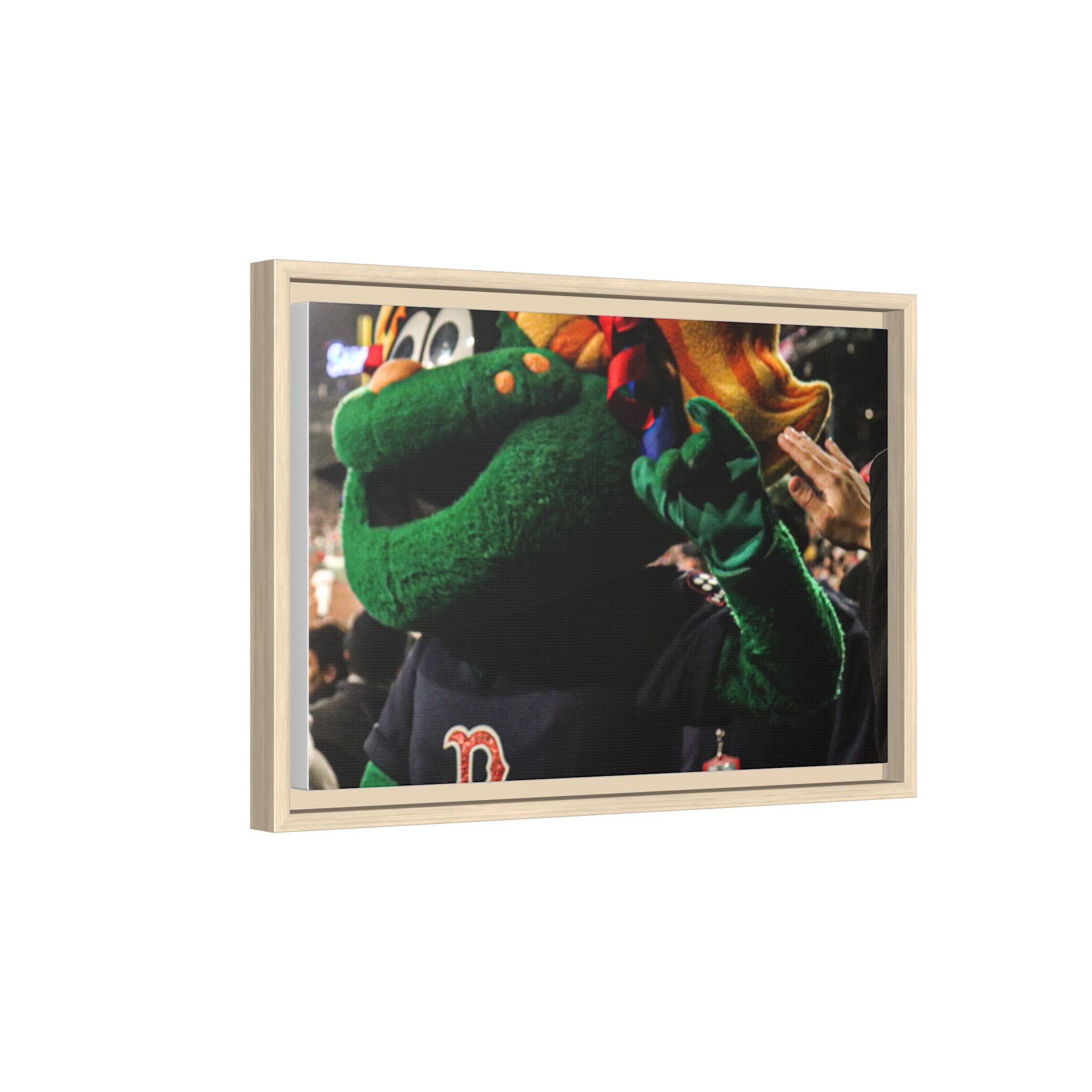 Tessie Boston Mascot Framed Matte Canvas Wall Art